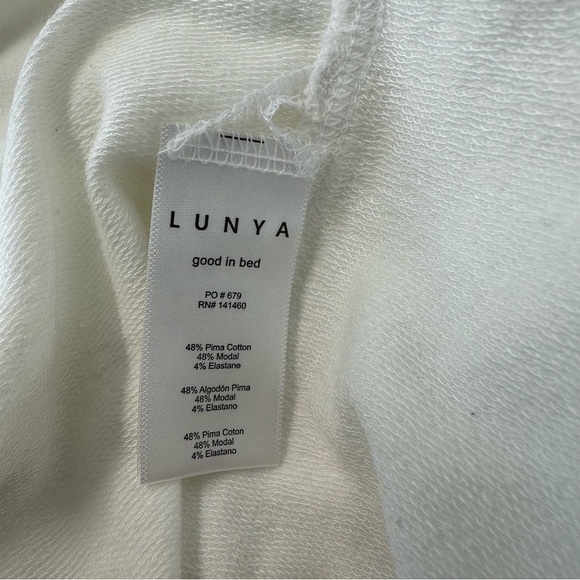 Lunya The Robe Stretch Pima Cotton & Modal Rob White Long Size XS / S Small - Picture 12 of 13
